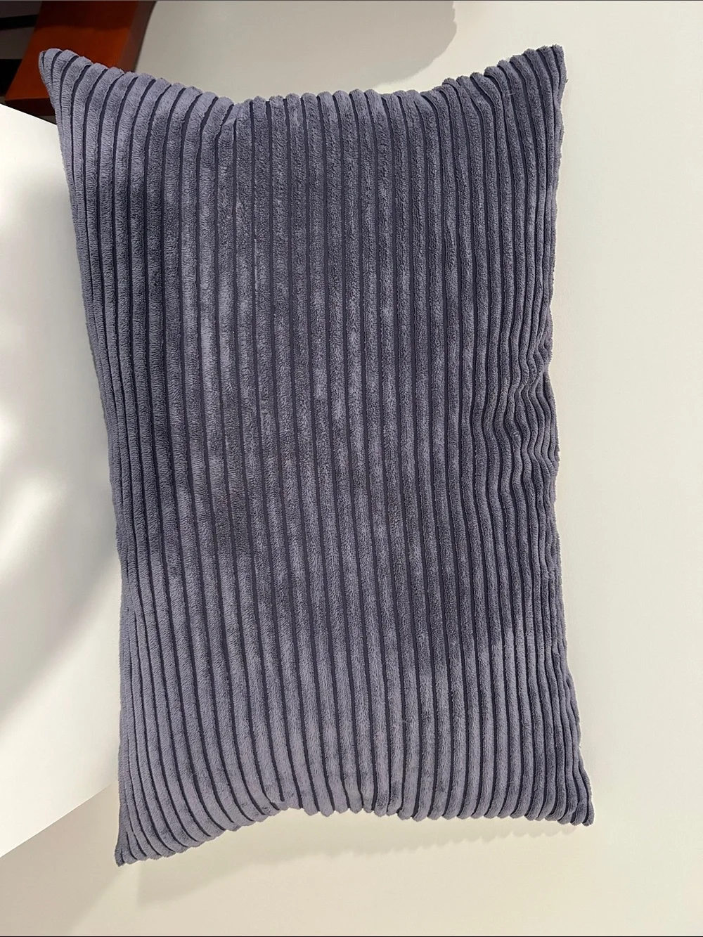 Plush Ribbed Throw Pillow - Charcoal Gray